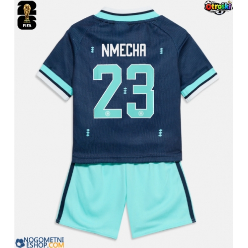 Otroški Nogometni dresi Nemčija Felix Nmecha #23 Gostujoči SP 2026 Kratek Rokav (+ Kratke hlače)